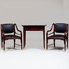 Austrian Otto Wagner Style Suite of Seat Furniture and Table, Probably J & J Kohn