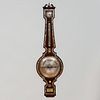 Victorian Mother-of-Pearl-Inlaid Rosewood Wheel Barometer/Thermometer