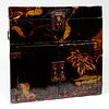 Asian Black Lacquer and Parcel-Gilt Chest