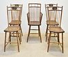 Four Windsor Side Chairs etc.