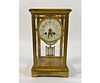 French Brass and Beveled Glass Clock