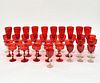Red Morgantown Glass Goblets