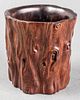 Chinese Carved Rootwood Bitong Brush Pot