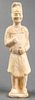 Early Chinese Tang Straw Glazed Pottery Figure