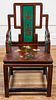 Chinese Polychrome Lacquered Armchair