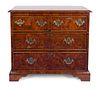 A George I Style Burl Walnut Chest of Drawers
Height 31 x width 34 x depth 18 inches.