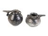 Two Amlash Grey Ware Spouted Vessels Height of larger 9 inches