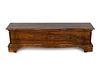 A French Provincial Style Walnut Low Chest
Height 18 1/2 x length 63 x depth 15 inches.