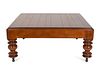 A Milling Road Regency Style Mahogany Coffee Table
Height 19 x width 44 x depth 44 inches.