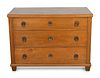 A Continental Neoclassical Style Oak Chest of Drawers
Height 33 1/4 x width 46 x depth 24 inches.