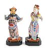 A Pair of Chinese Famille Rose Porcelain Figures
Height 12 1/2 inches.