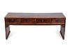 A Chinese Elmwood Bench
Height 22 x width 55 x depth 17 1/2 inches.