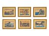 A Set of Twelve Japanese Woodblock Prints
Each sight 6 x 9 inches.