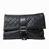 Chanel Fold Over Clutch Quilted Lambskin Medium