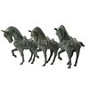 (3) Three Chinese Bronze Horses