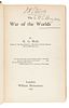 WELLS, H. G. (1866-1946). The War of the Worlds. London: William Heinemann, 1898. 