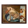 SYLVIA DULTZIN ARDITTI "El baño" Reproudcción de la obra de Edgar Degas Firmada Óleo sobre tela Enmarcado 67 x 90 cm