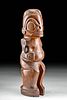 20th C. Marquesas Islands Wooden Tiki Figure