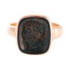 An Antique Bloodstone Roman Cameo Ring in 14K