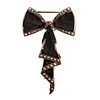 A Victorian Mourning Bow Brooch with Seed Pearls