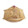 A Ruby & Diamond Athena's Chariot Brooch in 14K