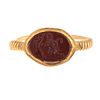 A 22K Ancient Style Jasper Intaglio Ring