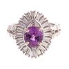 A 2.41 ct Pink Sapphire & Diamond Ring in 14K