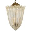 Vintage Murano Glass & Brass Pendant Light