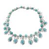 Turquoise, Diamond and 18K Necklace