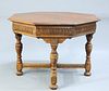A JACOBEAN REVIVAL OAK CENTRE TABLE, BY GILLOWS, LATE 19TH 