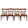 Four American Classical Mahogany Klismos Chairs