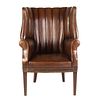 A Georgian Style Leather Channel Back Arm Chair