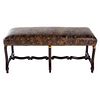 Baroque Style Tooled Leather Bench