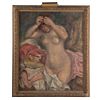 After Renoir."Bather Arranging Her Hair," oil