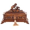Continental Carved Wood Jewelry Casket