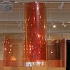Unusual Lucite and Glass Hanging Fixture
