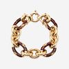 An eighteen karat gold and enamel bracelet,