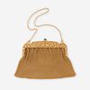 A fourteen karat gold mesh purse,