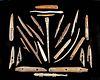 18th C. Alaskan Inuit Bone / Iron Hunting Tools (25 pcs