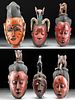Lot of 6 Early 20th C. African Guro Painted Wood Masks