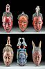 Lot of 6 Early 20th C. African Guro Vibrant Wood Masks