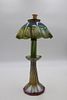 Tiffany Favrille Glass Candlestick Lamp & Shade.