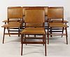Midcentury Set Of 8 Upholstered Chairs.