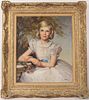 Oil on Canvas, Portrait of Girl, Louise Alston