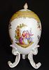 19th Century German Meissen Footed Egg Lidded Cup