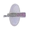 Io Si 18K Gold Diamond Rose Quartz Sapphire Cocktail Ring 7/50