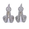 Io Si 18k Gold 4.29ctw Diamond Crystal Earrings 
