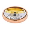 Cartier Trinity 18k Tri Color Gold Pendant Band Ring Size 50