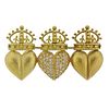 Kieselstein Cord 18k Gold Diamond Crown Heart Brooch Pin 
