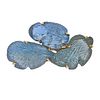14k Gold Carved Aquamarine Brooch Pin 